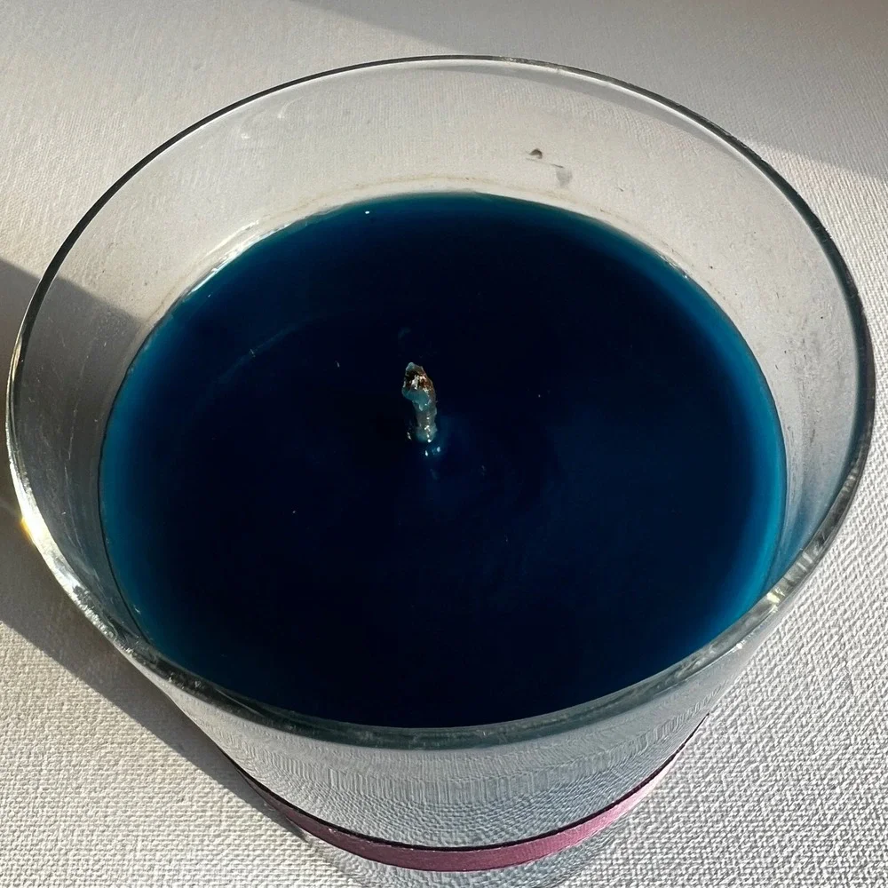 Rigaud Paris Blue Luxury Scented Candle Glass Jar with Gold Lid 4.75in